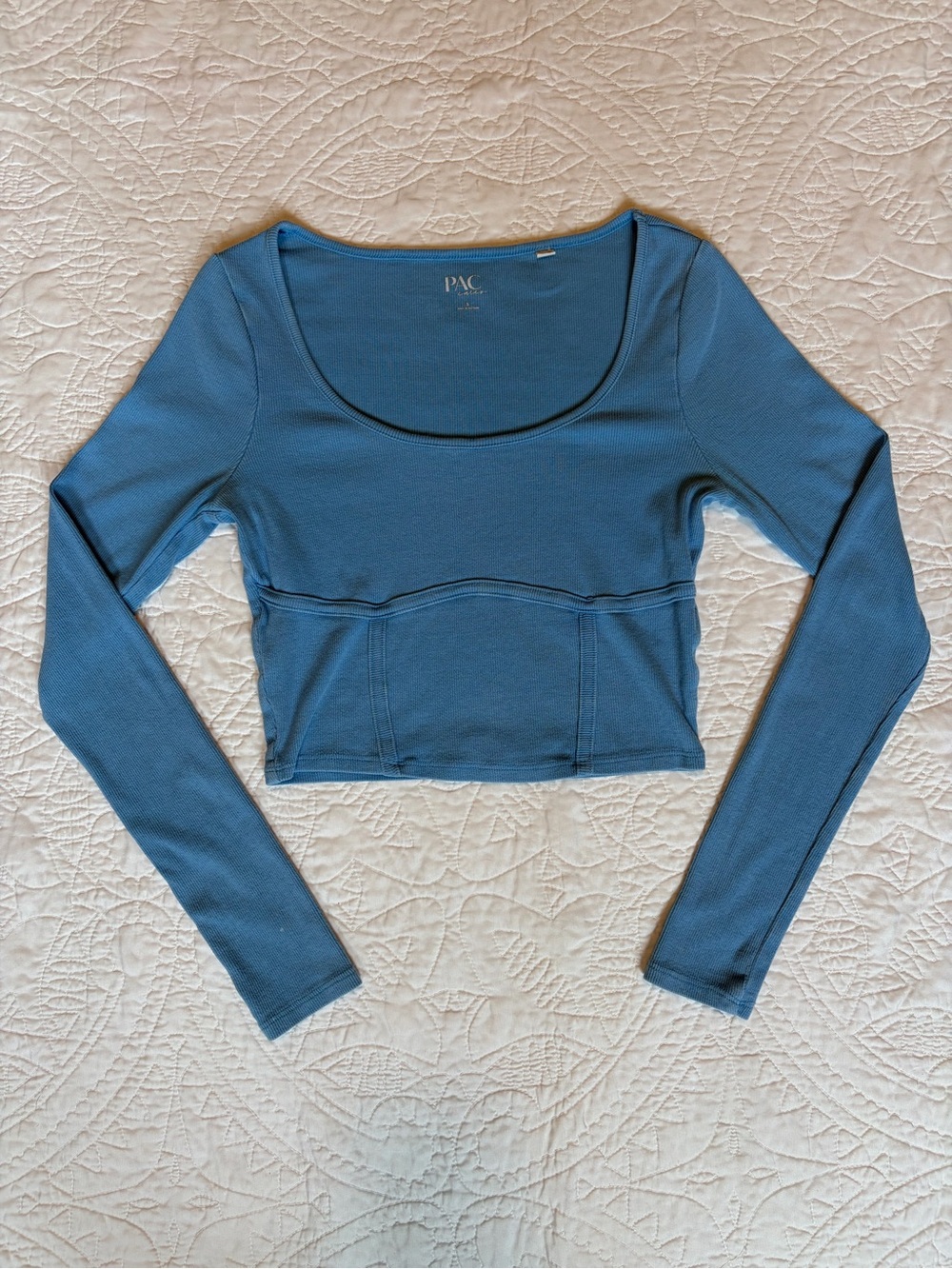 PACSUN- Ribbed Long Sleeve Crop Top
